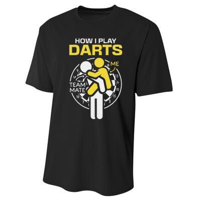 How I Play Darts Funny Darts Player Performance Sprint T-Shirt