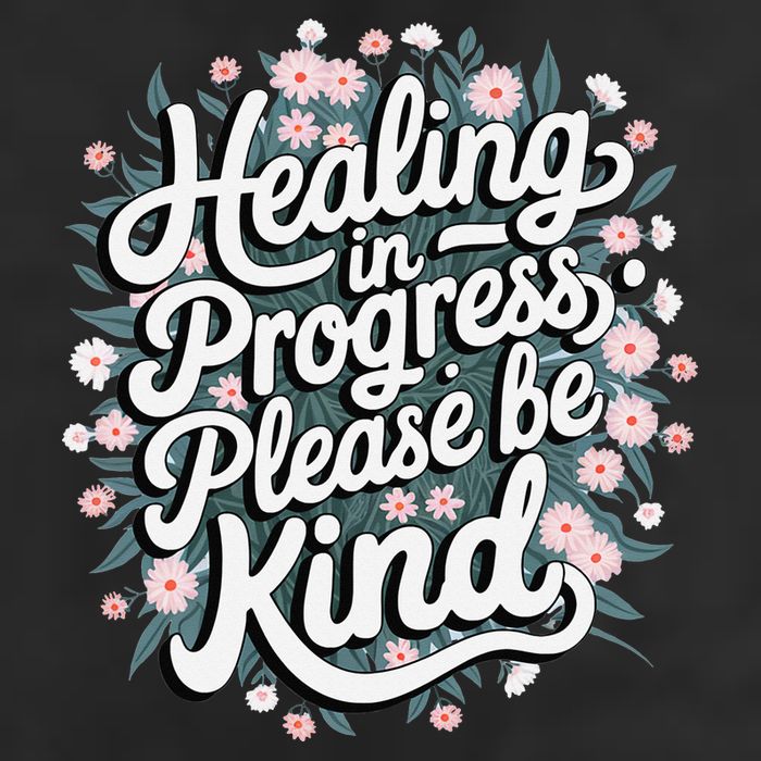 Healing In Progress Please Be Kind Floral Positive Hat