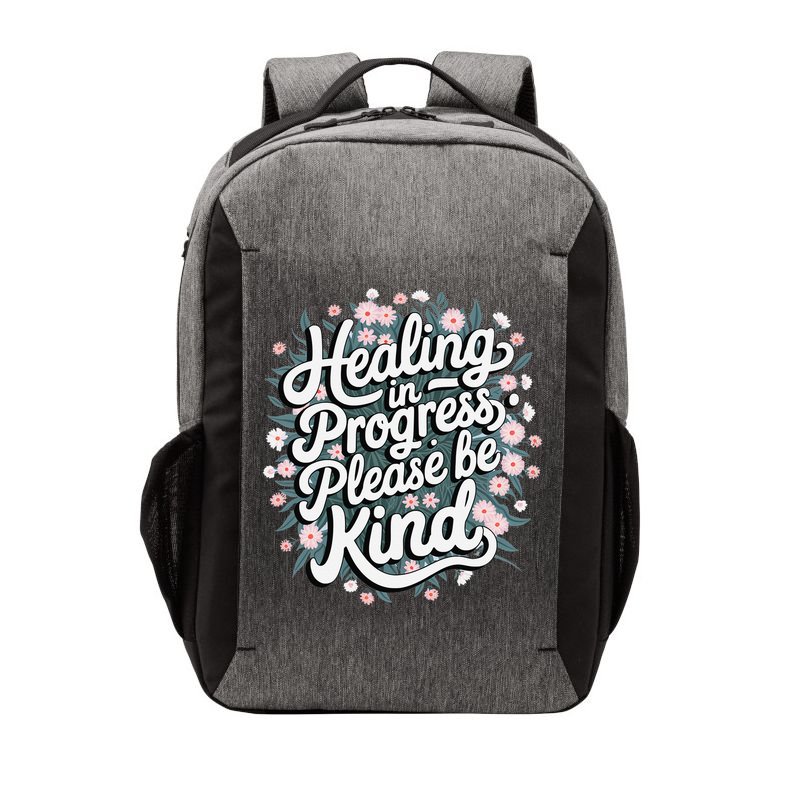 Healing In Progress Please Be Kind Floral Positive Vector Backpack