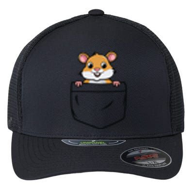 Hamster In Pocket Flexfit Unipanel Trucker Cap