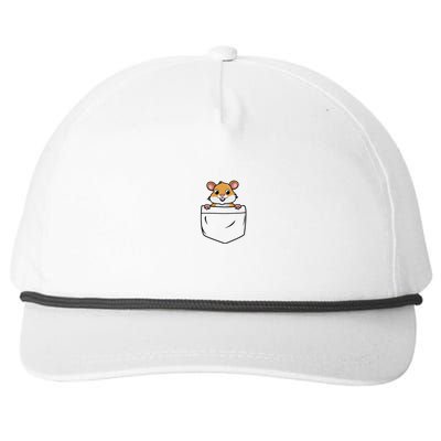 Hamster In Pocket Snapback Five-Panel Rope Hat