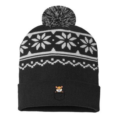 Hamster In Pocket USA-Made Snowflake Beanie