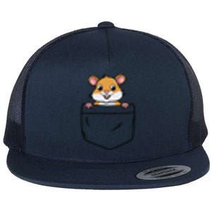 Hamster In Pocket Flat Bill Trucker Hat