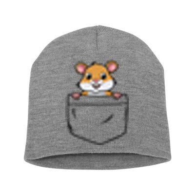 Hamster In Pocket Short Acrylic Beanie