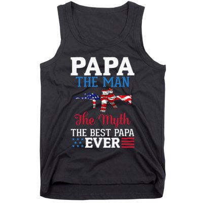 Happy Independence Papa The Man The Myth The Best Papa Ever Tank Top