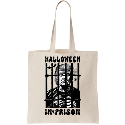 Halloween In Prison Funny Donald Trump Mug Shot Political Tote Bag