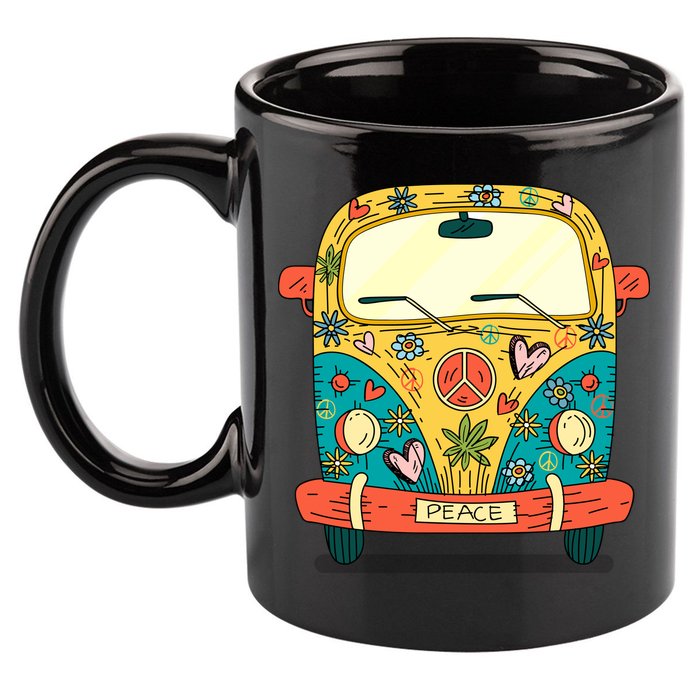 Hippe Peace Van 11oz C Handle Ceramic Mug