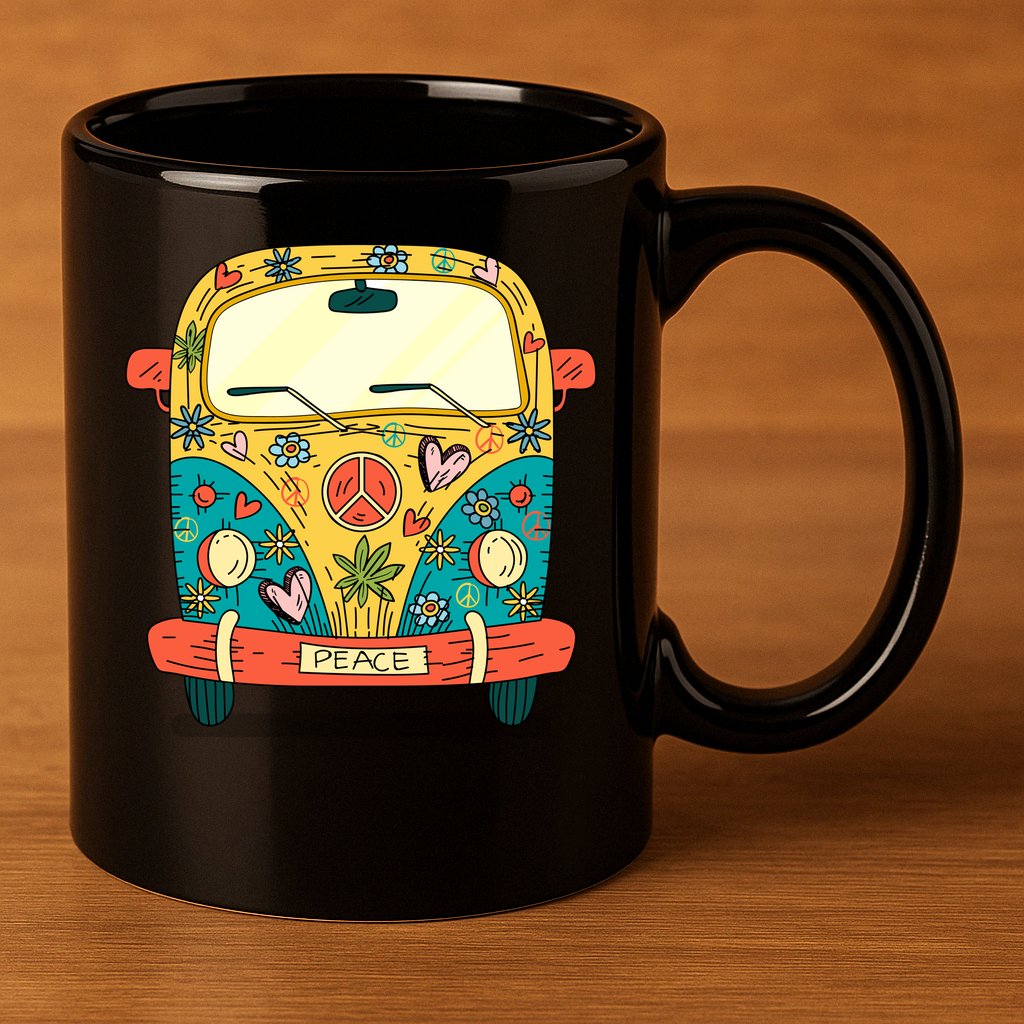 Hippe Peace Van 11oz C Handle Ceramic Mug