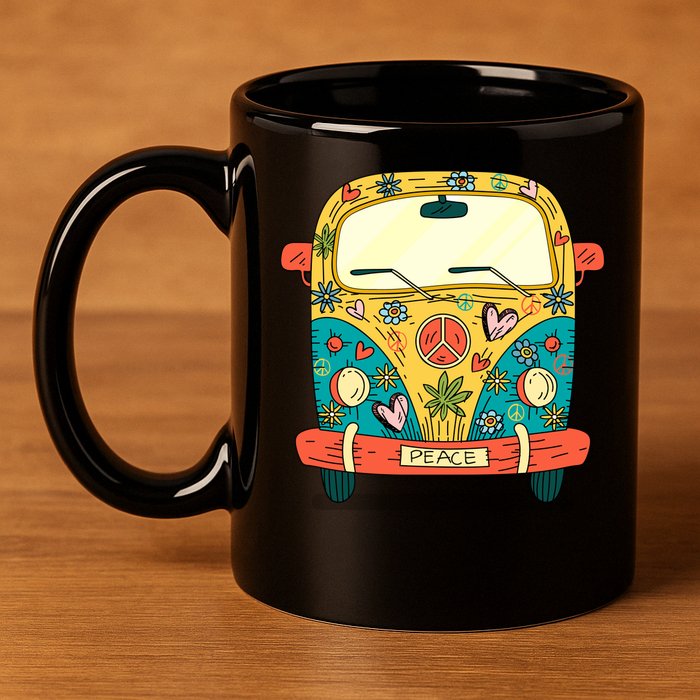 Hippe Peace Van 11oz C Handle Ceramic Mug