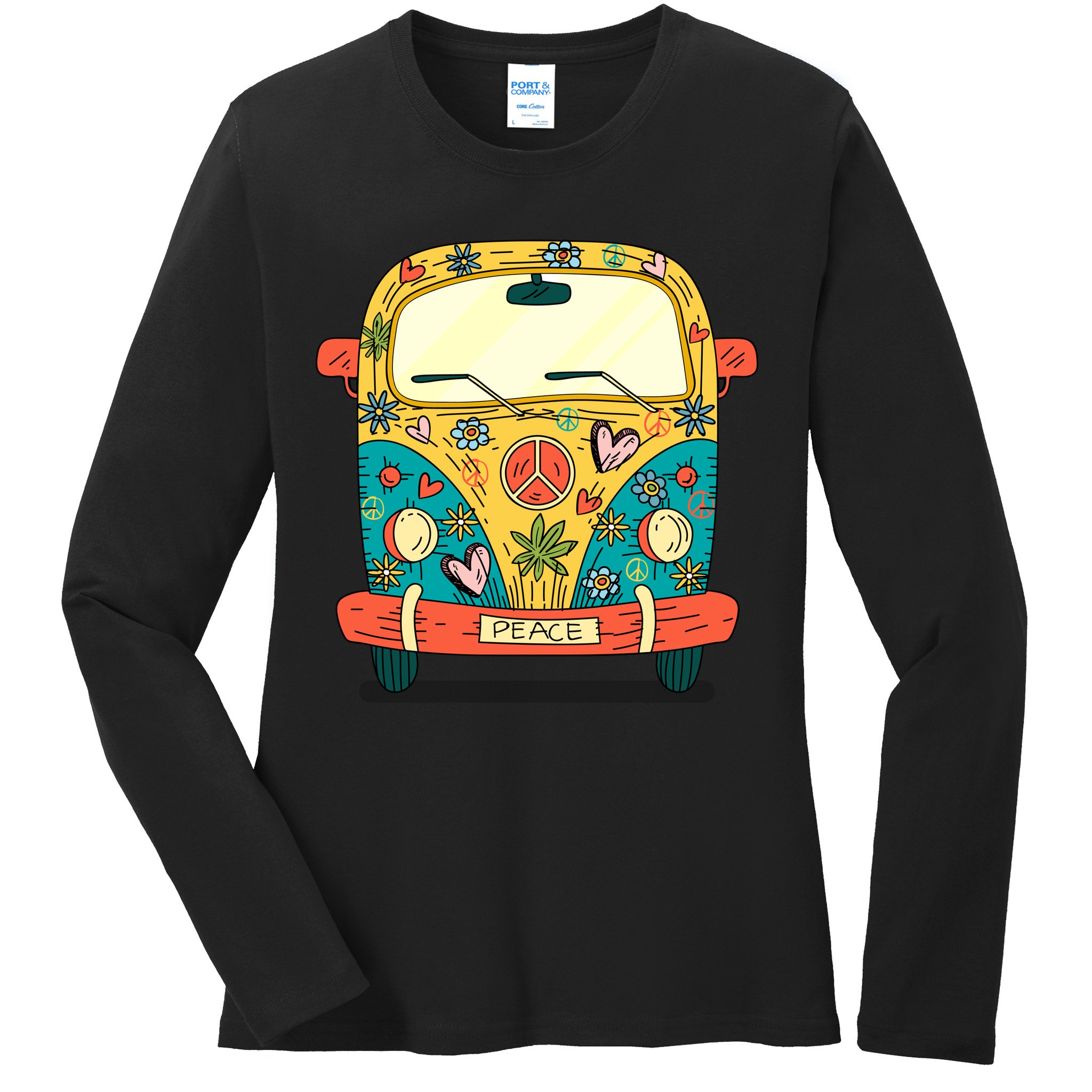 Hippe Peace Van Ladies Long Sleeve Shirt