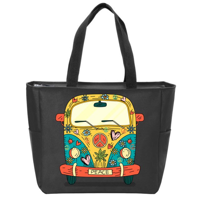 Hippe Peace Van Zip Tote Bag