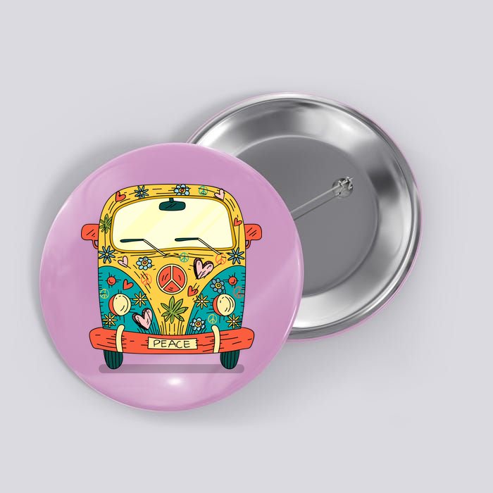 Hippe Peace Van Button