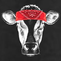 Hippie Cow Red Bandanna  Cool Comfort Performance Bucket Hat