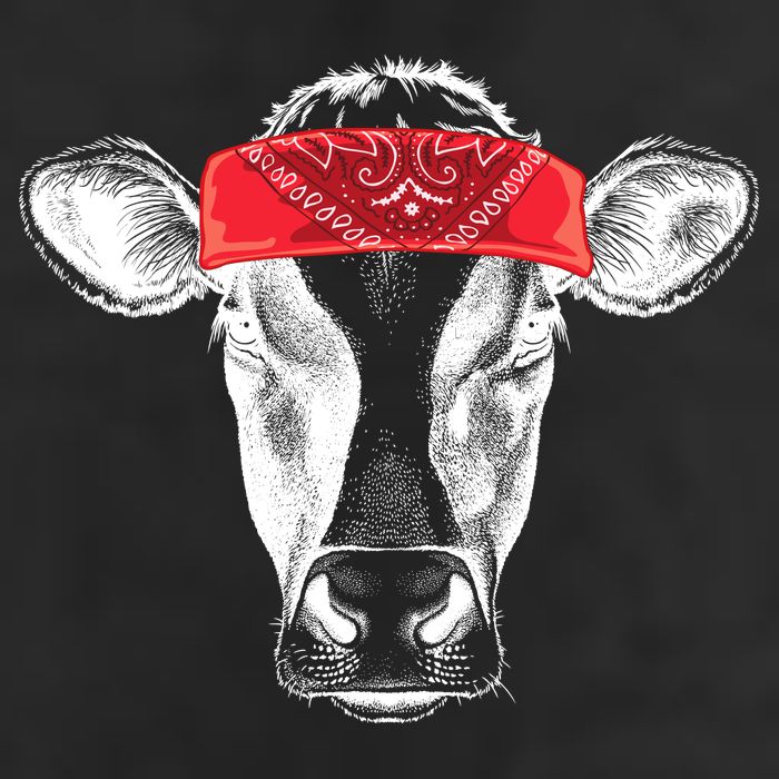 Hippie Cow Red Bandanna  Cool Comfort Performance Bucket Hat