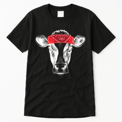 Hippie Cow Red Bandanna  Tall T-Shirt