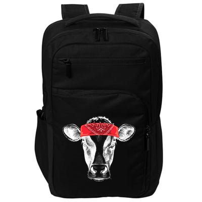Hippie Cow Red Bandanna  Impact Tech Backpack