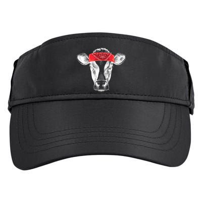 Hippie Cow Red Bandanna  Adult Drive Performance Visor