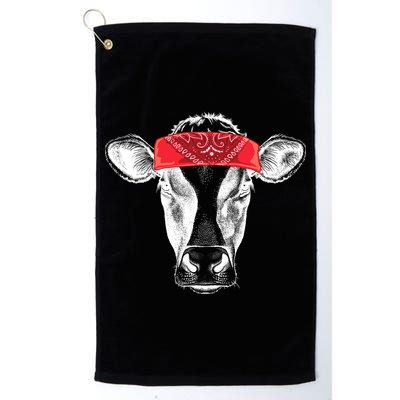 Hippie Cow Red Bandanna  Golf Towel