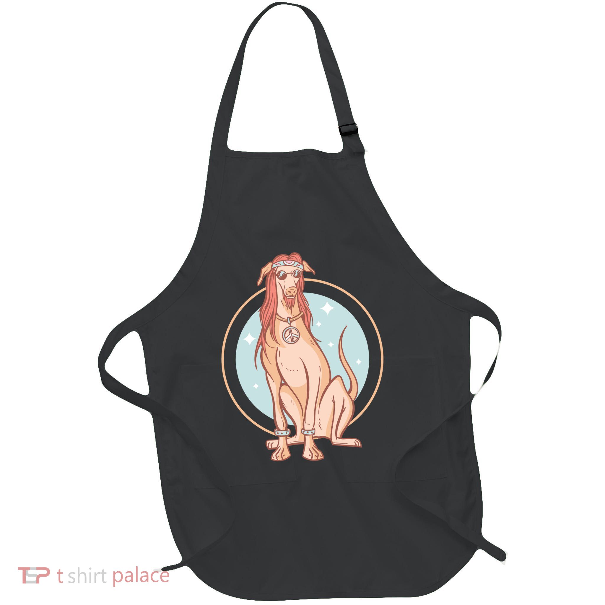 Hippie Dog Full-Length Apron With Pockets