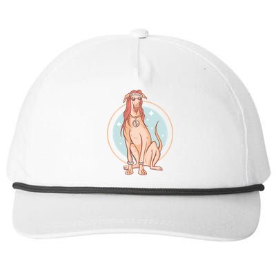 Hippie Dog Snapback Five-Panel Rope Hat