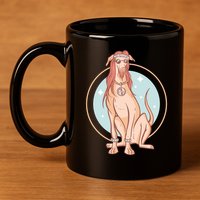 Hippie Dog 11oz C Handle Ceramic Mug