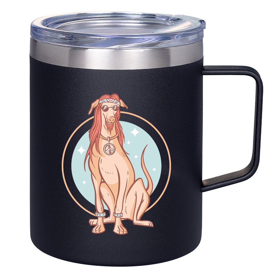 Hippie Dog 12oz Stainless Steel Coffee Mug