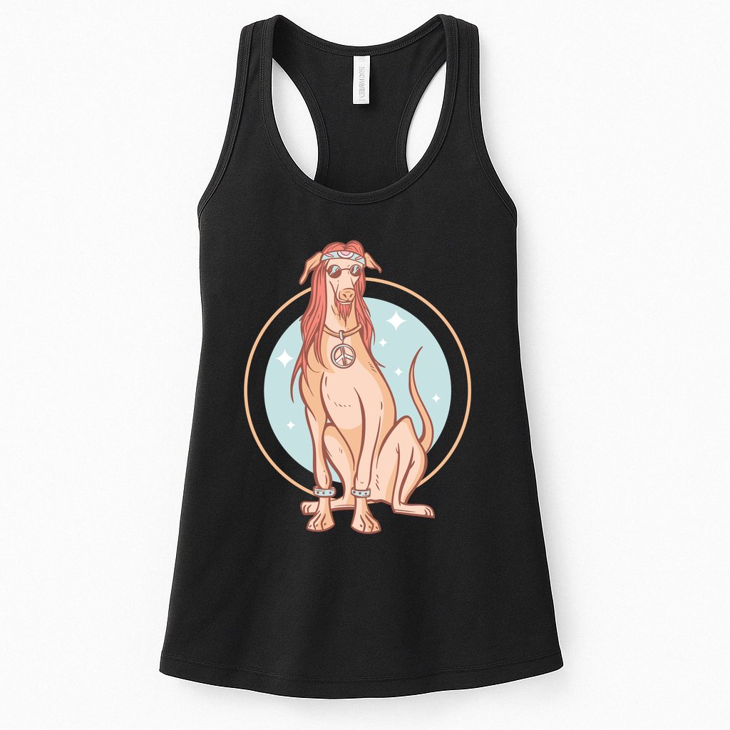 Hippie Dog Womens Tank Top