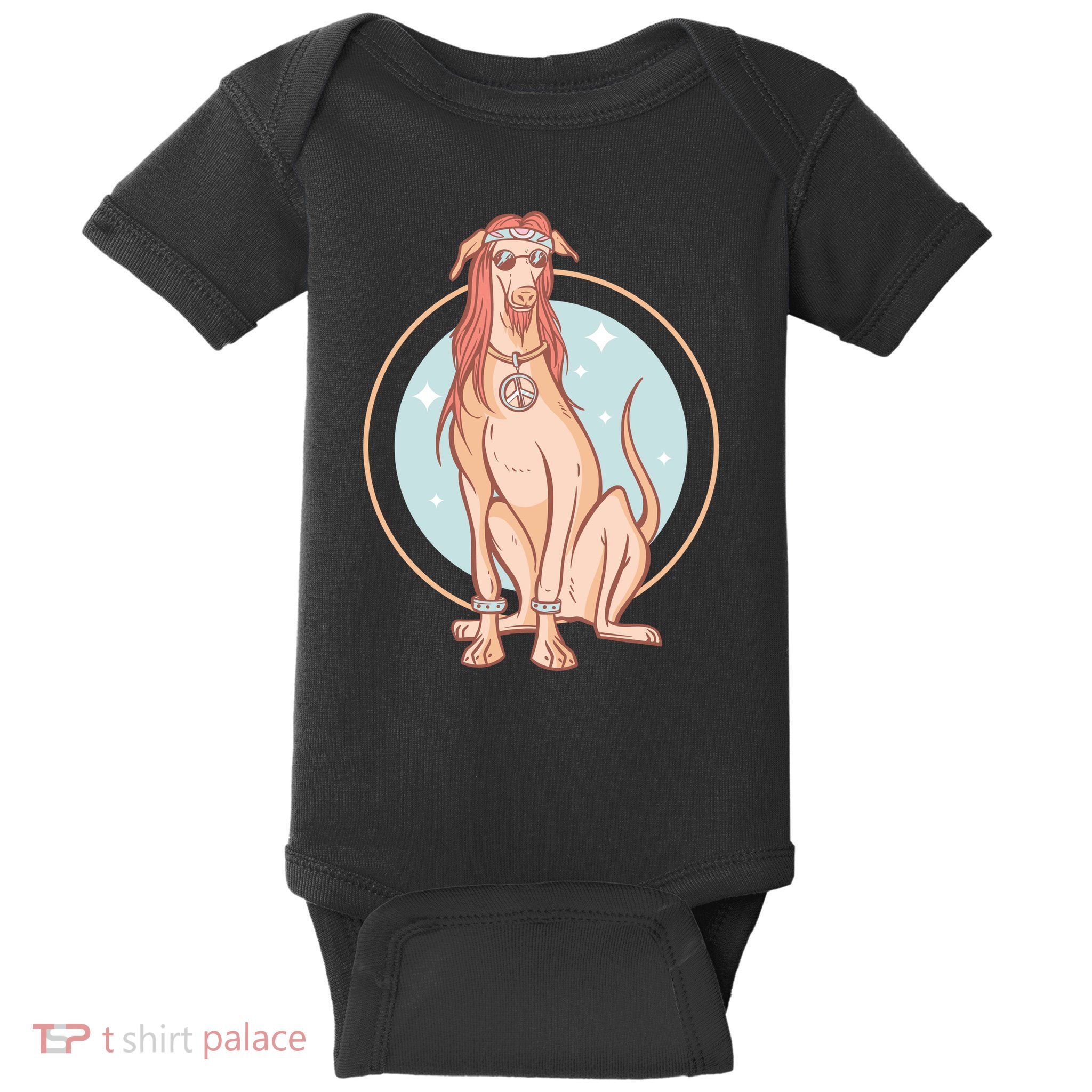 Hippie Dog Baby Bodysuit