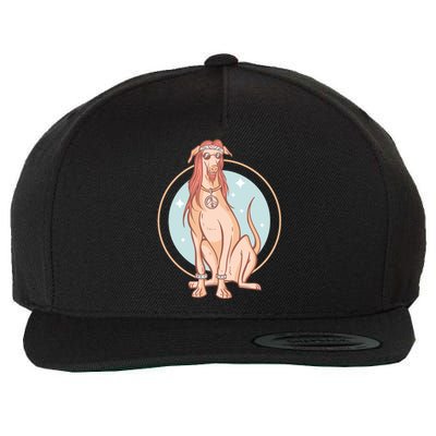 Hippie Dog Wool Snapback Cap