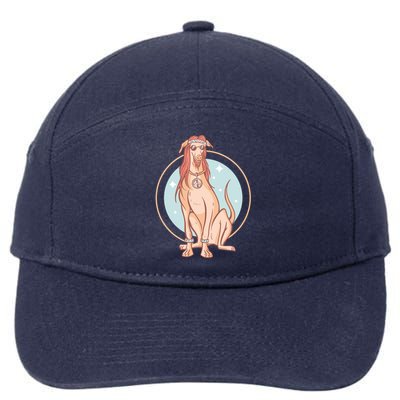 Hippie Dog 7-Panel Snapback Hat