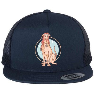 Hippie Dog Flat Bill Trucker Hat