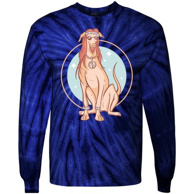 Hippie Dog Tie-Dye Long Sleeve Shirt