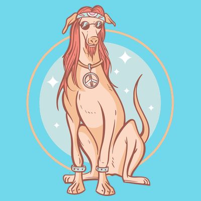 Hippie Dog T-Shirt