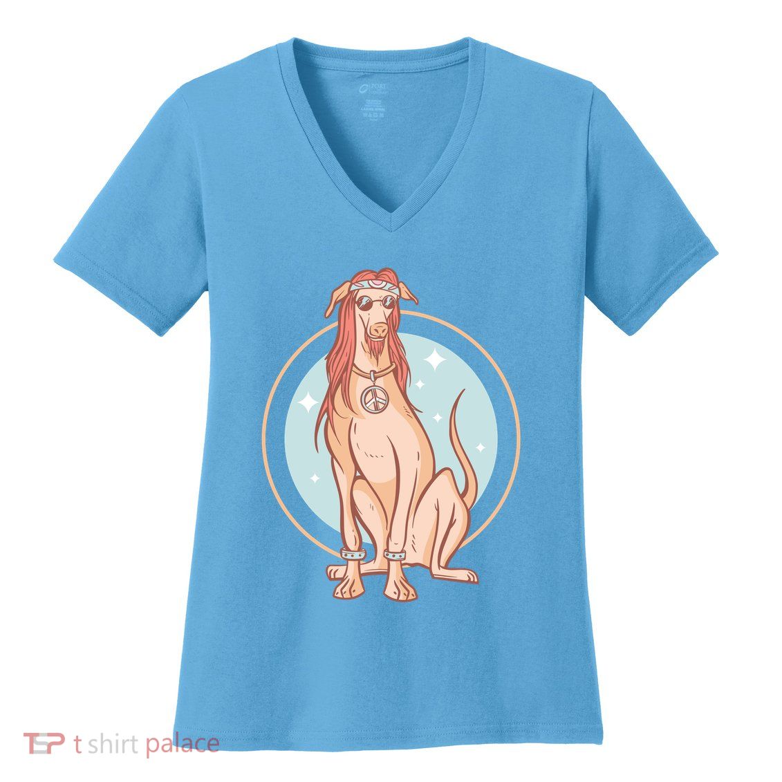 Hippie Dog Women's V-Neck T-Shirt