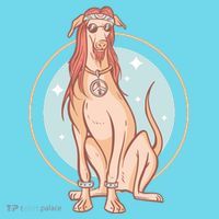 Hippie Dog Women's V-Neck T-Shirt