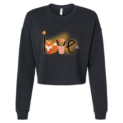 Hippie Love Spring Cropped Pullover Crew