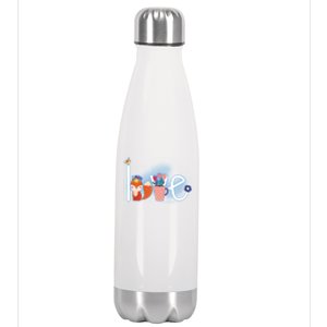 Hippie Love Spring Stainless Steel Insulated Water Bottle