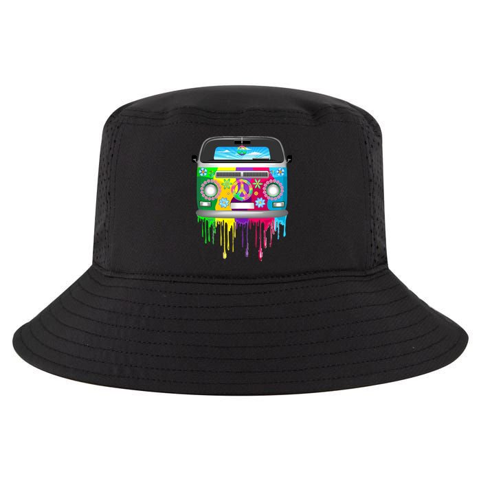 Hippie Van Dripping Rainbow Cool Comfort Performance Bucket Hat