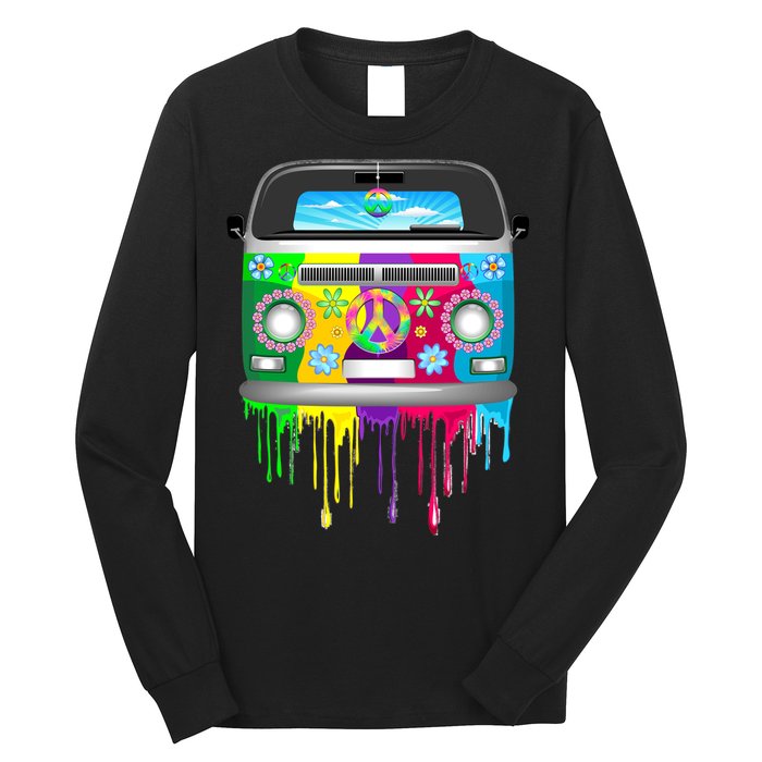 Hippie Van Dripping Rainbow Long Sleeve Shirt