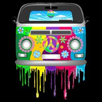 Hippie Van Dripping Rainbow Long Sleeve Shirt