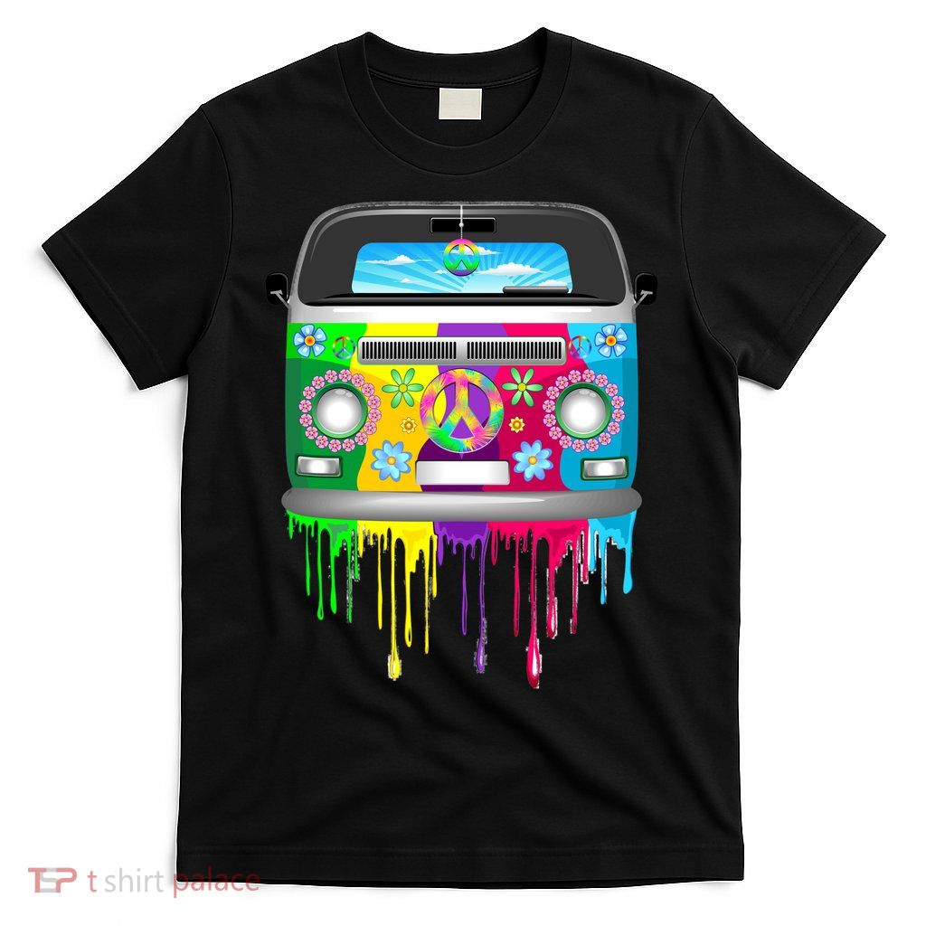 Hippie Van Dripping Rainbow T-Shirt