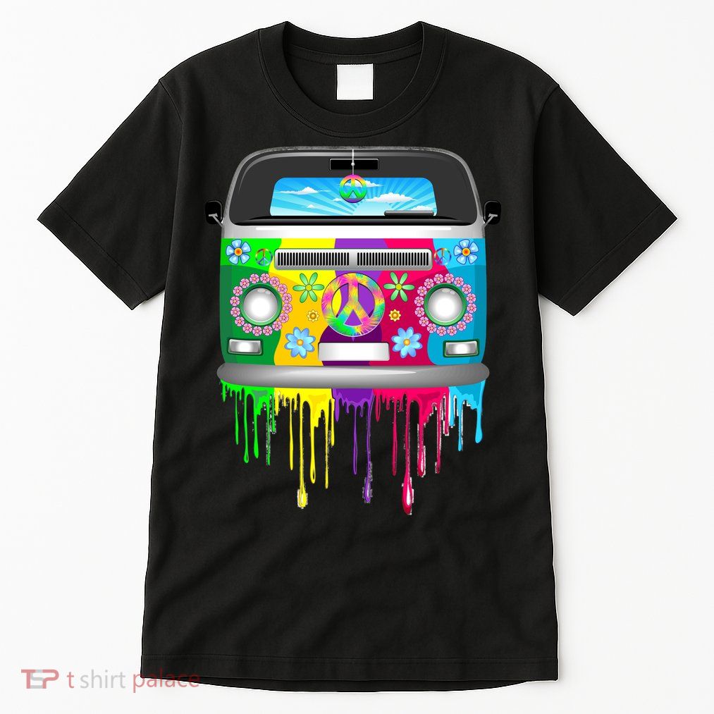 Hippie Van Dripping Rainbow Tall T-Shirt