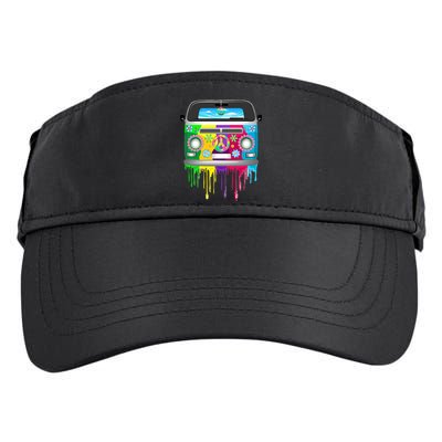 Hippie Van Dripping Rainbow Adult Drive Performance Visor