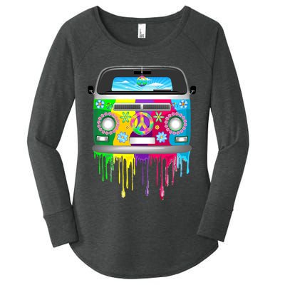 Hippie Van Dripping Rainbow Women's Perfect Tri Tunic Long Sleeve Shirt