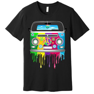 Hippie Van Dripping Rainbow Premium T-Shirt