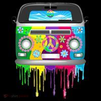 Hippie Van Dripping Rainbow Baby Bodysuit