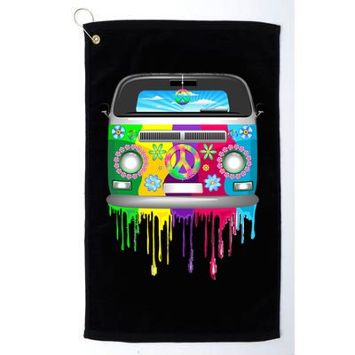 Hippie Van Dripping Rainbow Golf Towel