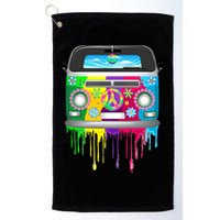 Hippie Van Dripping Rainbow Golf Towel