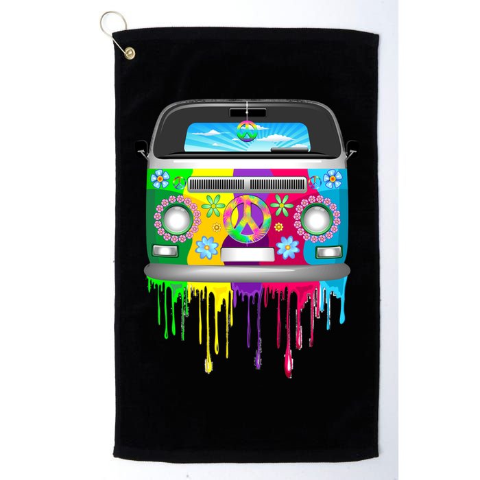 Hippie Van Dripping Rainbow Golf Towel