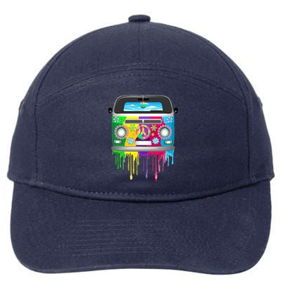 Hippie Van Dripping Rainbow 7-Panel Snapback Hat